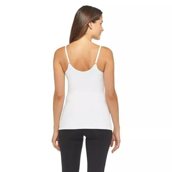 Women's Wireless White Cami with Foam Cups - Picture 3 of 7